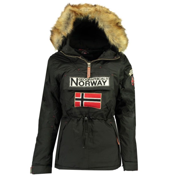 Geografisk Norge Parka De Hombre Boomerang Negro Svart