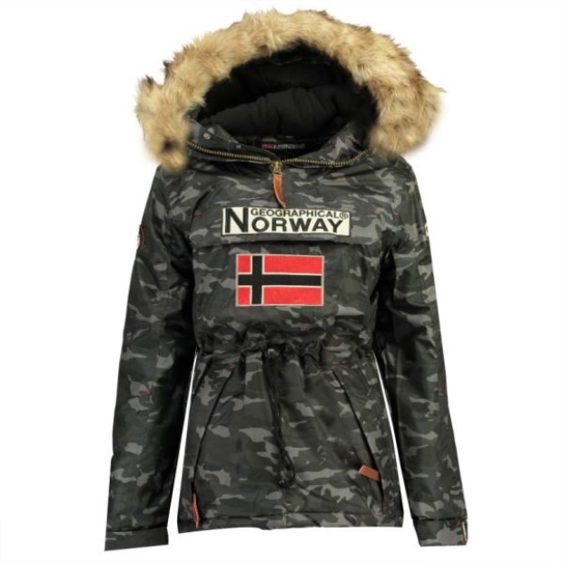 Geografisk Norge Parka Mujer Boomera Cam0 Negro Svart