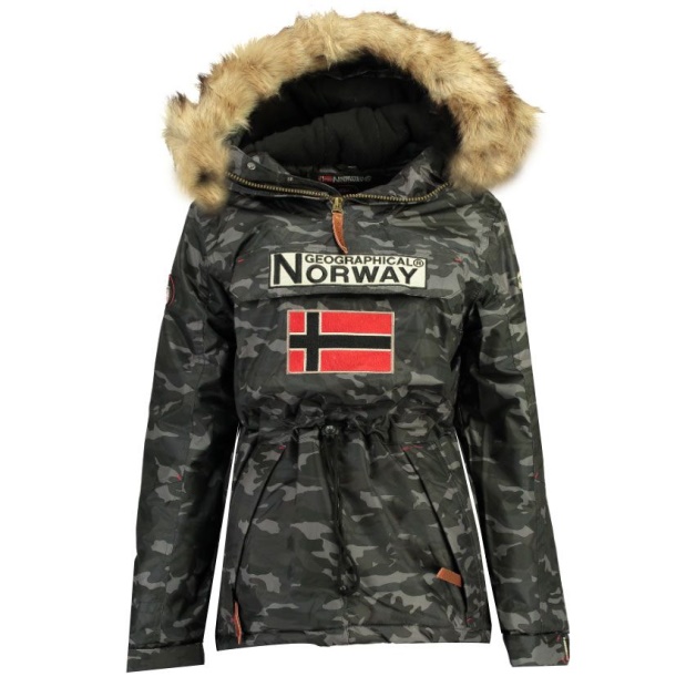 Geografisk Norge Parka Mujer Boomera Cam0 Negro Svart