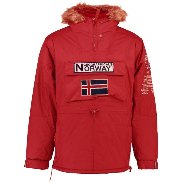 Geografisk Norge Parka De Niño Boomerang Rojo Rød