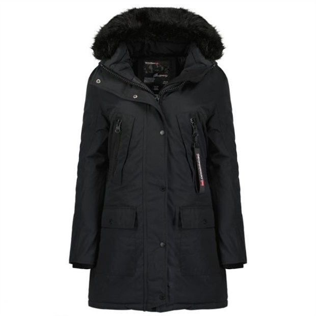 Geografisk Norge Corta Dame Mujer Negro Svart