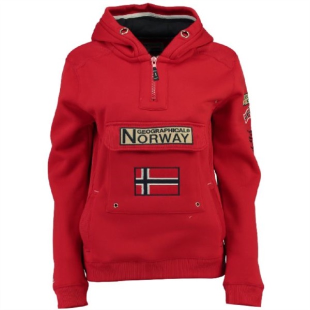 Geografisk Norge Sudadera De Hombre Gymclass Rojo Red