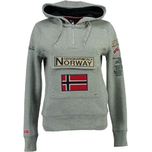 Geografisk Norge Sudadera De Hombre Gymclass Gris Claro Grey